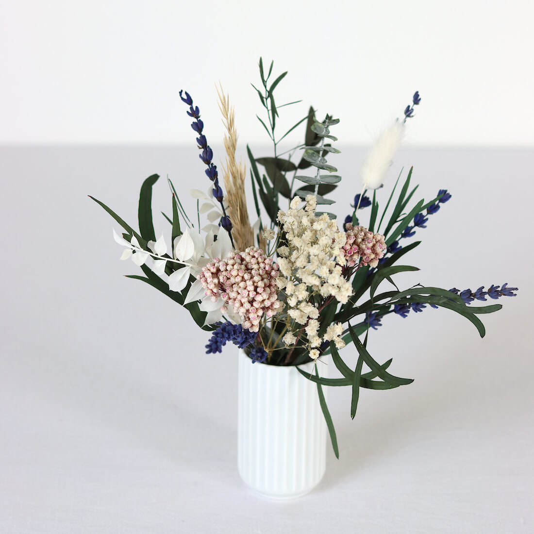 Cream and Beige Dried Wildflower Bud Vase Set | Flower Moxie Supply